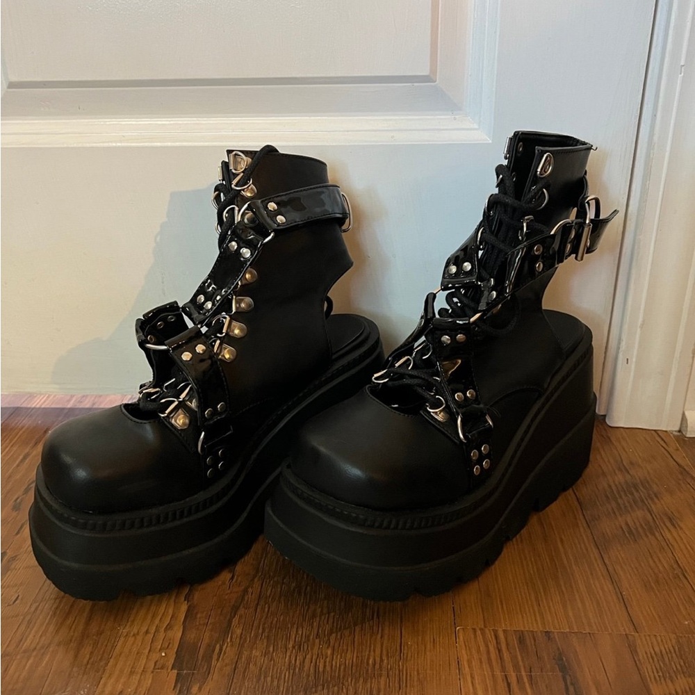 Women's Black Platform Boots